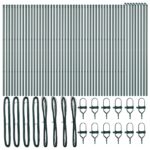 vidaXL Stĺpy plotu 52 ks Zelená Ø32 mm 170 cm Pozinkovaná oceľ – Obrázok 3