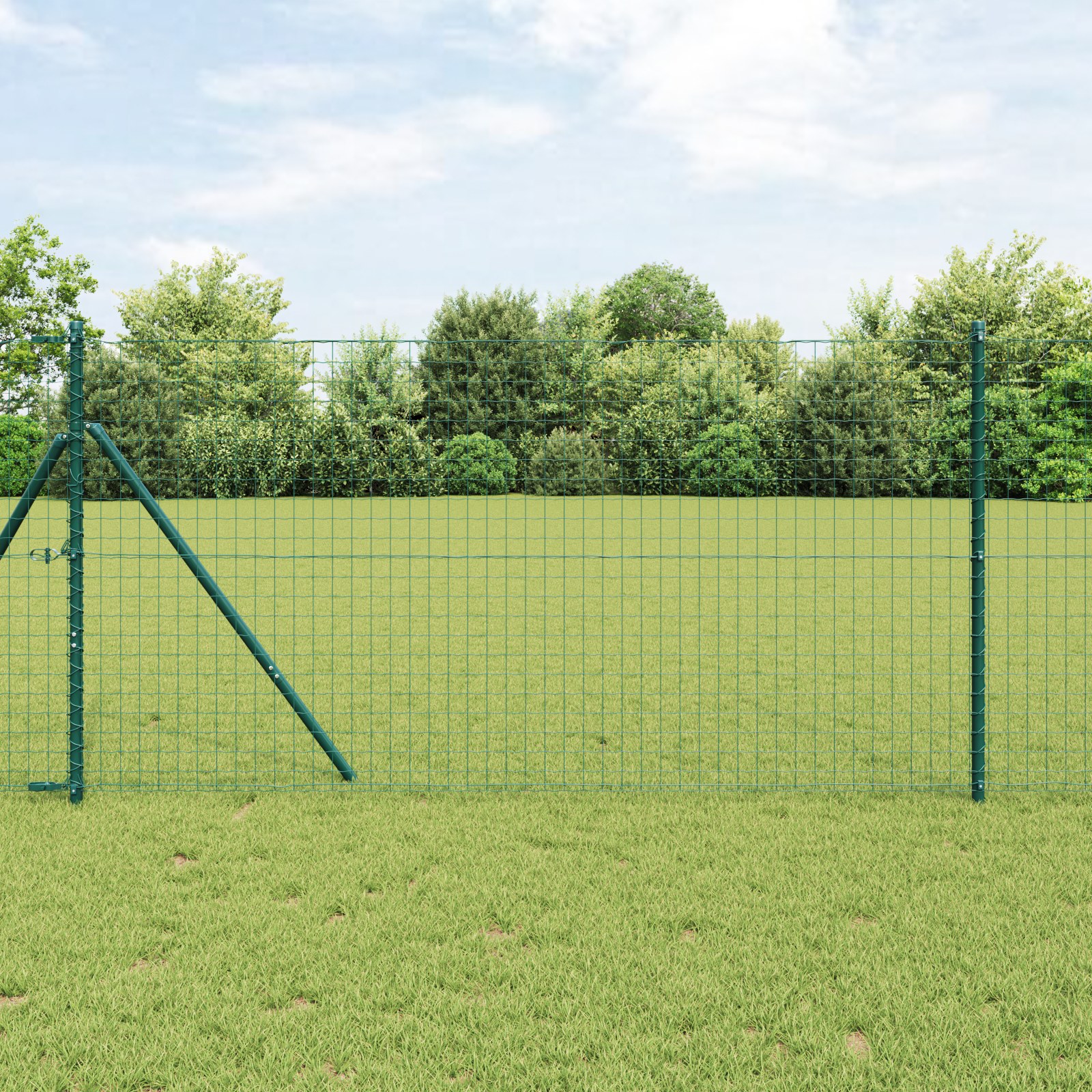 3350122_1.jpg vidaXL Stĺp na plot. 52 pcs Zelená 3,2 x 3,2 x 190 cm – Obrázok 1