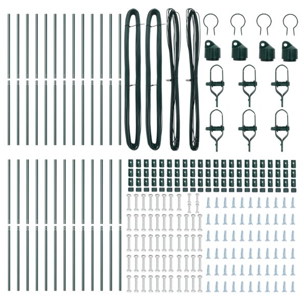 vidaXL Stĺp na plot. 26 pcs Zelená 3,2 x 3,2 x 210 cm – Obrázok 4