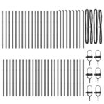 vidaXL Stĺpy plotu 52 ks Šedé Ø32 mm 80 cm Pozinkovaná oceľ – Obrázok 3