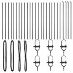 vidaXL Plotové stĺpy 26 ks Šedé Ø32 mm 150 cm Zinkovaná oceľ – Obrázok 3