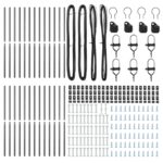 vidaXL Plotové stĺpy 26 ks Šedé Ø32 mm 150 cm Zinkovaná oceľ – Obrázok 4