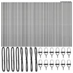 vidaXL Stĺpy plotu 52 ks Šedé Ø32 mm 170 cm Galvanizovaná oceľ – Obrázok 3