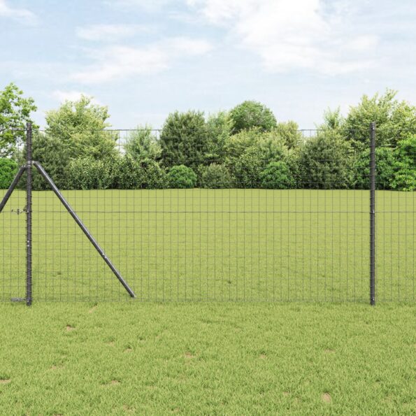 3350140_1.jpg vidaXL Stĺpy plotu 52 ks Šedé Ø32 mm 190 cm Pozinkovaná oceľ – Obrázok 1
