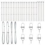 vidaXL Stĺpy plotu 26 ks Ø32 mm 80 cm Galvanizovaná oceľ – Obrázok 3