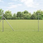 vidaXL Stĺp na plot. 52 pcs Sivá 3,2 x 3,2 x 170 cm