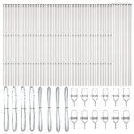vidaXL Stĺp na plot. 52 pcs Sivá 3,2 x 3,2 x 170 cm – Obrázok 3