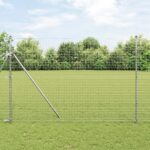 vidaXL Stĺp na plot. 26 pcs Sivá 3,2 x 3,2 x 200 cm