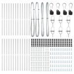 vidaXL Stĺp na plot. 26 pcs Sivá 3,2 x 3,2 x 200 cm – Obrázok 4