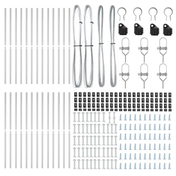 vidaXL Stĺp na plot. 26 pcs Sivá 3,2 x 3,2 x 200 cm – Obrázok 4