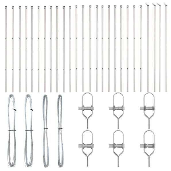 3350161_3.jpg vidaXL Plotové stĺpy 26 ks Ø32 mm 210 cm Pozinkovaná oceľ – Obrázok 3