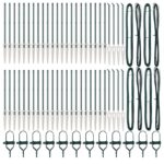 vidaXL Stĺp na plot. 52 pcs Sivá 3,2 x 3,2 x 125 cm – Obrázok 3