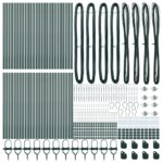 vidaXL Stĺp na plot. 52 pcs Sivá 3,2 x 3,2 x 125 cm – Obrázok 4