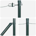 vidaXL Stĺp na plot. 52 pcs Sivá 3,2 x 3,2 x 125 cm – Obrázok 5