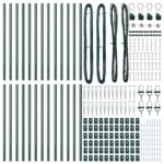 vidaXL Plotové stĺpiky so špicou 26 ks Ø32 mm 100 cm Pozinkovaná oceľ – Obrázok 4