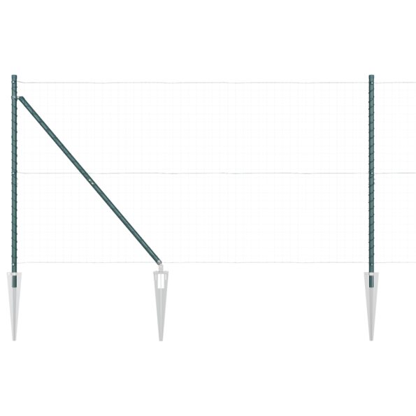 3350173_2.jpg vidaXL Plotové stĺpy s hrotom 26 ks Ø32 mm 140 cm Pozinkovaná oceľ – Obrázok 2