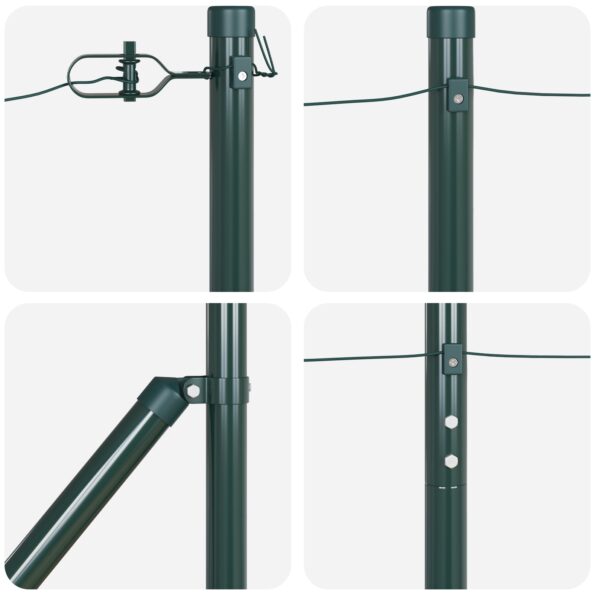 3350173_5.jpg vidaXL Plotové stĺpy s hrotom 26 ks Ø32 mm 140 cm Pozinkovaná oceľ – Obrázok 5