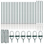 vidaXL Stĺpy plotu so špičkou 26 ks Ø32 mm 160 cm Pozinkovaná oceľ – Obrázok 3