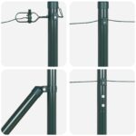 vidaXL Stĺp na plot. 52 pcs Sivá 3,2 x 3,2 x 215 cm – Obrázok 5