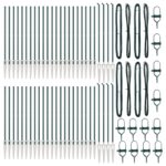 vidaXL Stĺpy plotu s hrotom 52 ks Ø32 mm 180 cm Galvanizovaná oceľ – Obrázok 3