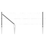 vidaXL Stĺp na plot. 26 pcs Sivá 3,2 x 3,2 x 105 cm – Obrázok 2