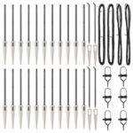 vidaXL Plotové stĺpy s kolíkom 26 ks Ø32 mm 80 cm Galvanizovaná oceľ – Obrázok 3