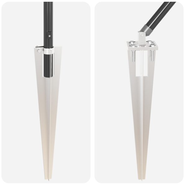 vidaXL Plotové stĺpy s kolíkom 26 ks Ø32 mm 80 cm Galvanizovaná oceľ – Obrázok 6