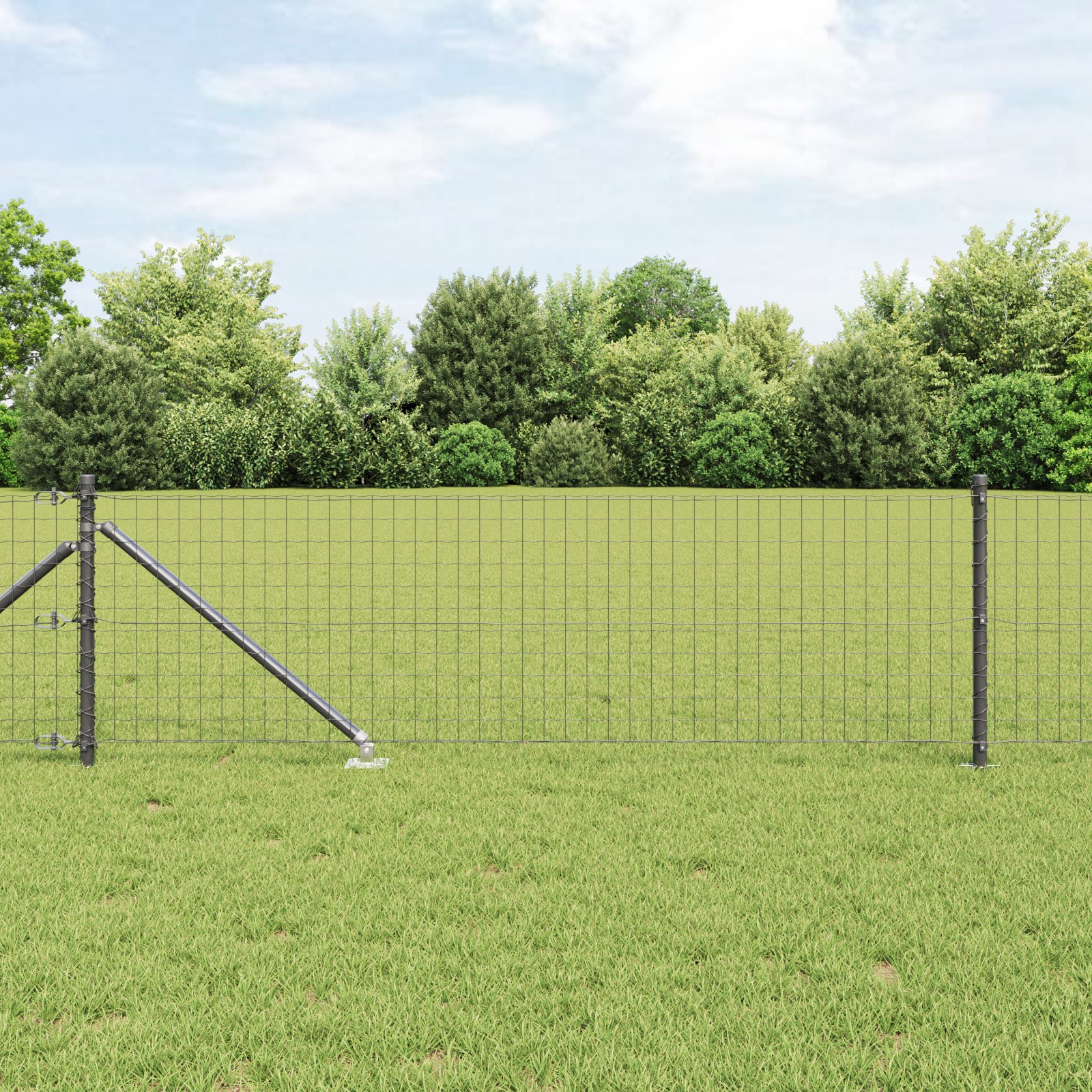 3350186_1.jpg vidaXL Stĺp na plot. 52 pcs Sivá 3,2 x 3,2 x 125 cm – Obrázok 1