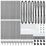 vidaXL Stĺp na plot. 52 pcs Sivá 3,2 x 3,2 x 125 cm – Obrázok 4