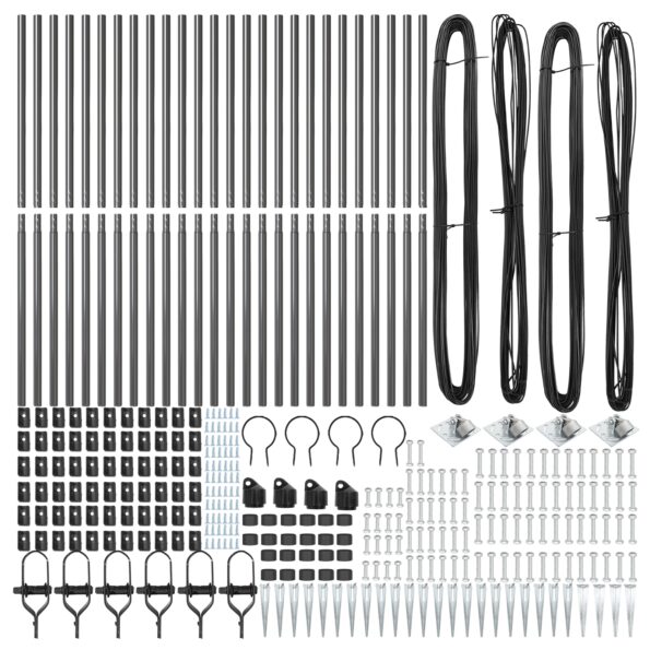 3350193_4.jpg vidaXL Plotové stĺpy so špicom 26 ks Ø32 mm 160 cm Pozinkovaná oceľ – Obrázok 4