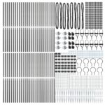 vidaXL Záhradné stĺpy s hrotom 52 ks Ø32 mm 160 cm Pozinkovaná oceľ – Obrázok 4