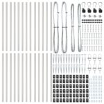 vidaXL Stĺp na plot. 26 pcs Sivá 3,2 x 3,2 x 105 cm – Obrázok 5