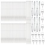 vidaXL Odtiene plotových stĺpikov s hrotom 52 ks Ø32 mm 60 cm Pozinkovaná oceľ – Obrázok 4