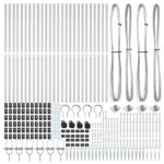 vidaXL Stĺp na plot. 26 pcs Sivá 3,2 x 3,2 x 185 cm – Obrázok 4