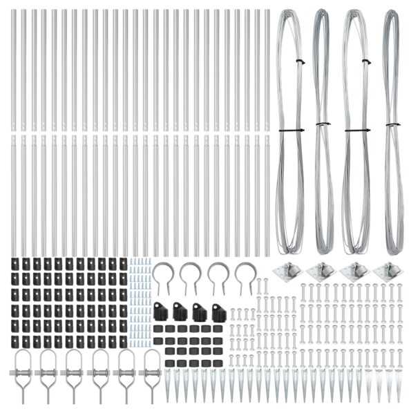 vidaXL Stĺpy plotu s hrotom 26 ks Ø32 mm 180 cm Pozinkovaná oceľ – Obrázok 4