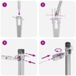 vidaXL Stĺpy plotu s hrotom 26 ks Ø32 mm 180 cm Pozinkovaná oceľ – Obrázok 8