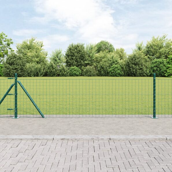 3350218_1.jpg vidaXL Plotové stĺpiky Sada 52 Zelená Oceľ 3.2 x 3.2 x 50 cm Pevné – Obrázok 1
