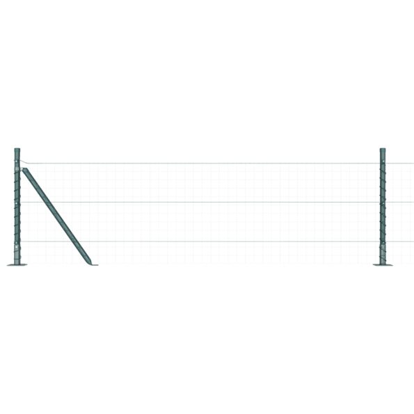 3350218_2.jpg vidaXL Plotové stĺpiky Sada 52 Zelená Oceľ 3.2 x 3.2 x 50 cm Pevné – Obrázok 2