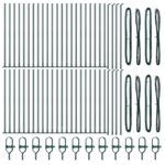vidaXL Plotové stĺpiky Sada 52 Zelená Oceľ 3.2 x 3.2 x 50 cm Pevné – Obrázok 3