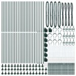 vidaXL Plotové stĺpiky Sada 52 Zelená Oceľ 3.2 x 3.2 x 50 cm Pevné – Obrázok 4