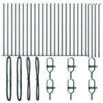 vidaXL Plotové stĺpy Sada 26 Zelená Betón 3.2 x 3.2 x 110 cm Odolné – Obrázok 3