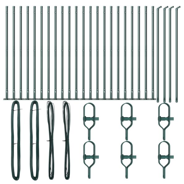 vidaXL Plotové stĺpy Sada 26 Zelená Betón 3.2 x 3.2 x 110 cm Odolné – Obrázok 3