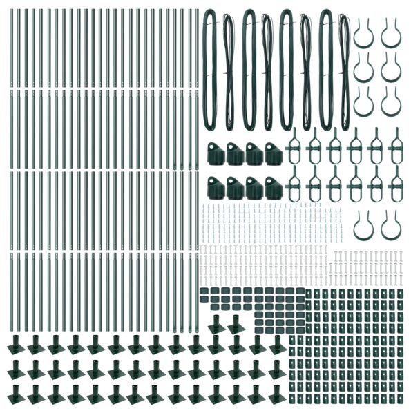 vidaXL Stĺp na plot. 52 pcs Sivá 3,2 x 3,2 x 160 cm – Obrázok 4
