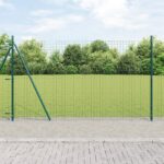 vidaXL Plotové stĺpy Sada 104 Zelená Betón 3.2 x 3.2 x 88.5 cm Trvácne