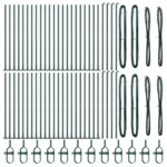 vidaXL Plotové stĺpy Sada 104 Zelená Betón 3.2 x 3.2 x 88.5 cm Trvácne – Obrázok 3