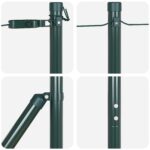 vidaXL Plotové stĺpy Sada 104 Zelená Betón 3.2 x 3.2 x 88.5 cm Trvácne – Obrázok 5