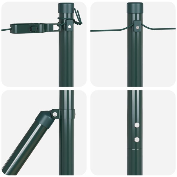 3350234_5.jpg vidaXL Plotové stĺpy Sada 104 Zelená Betón 3.2 x 3.2 x 88.5 cm Trvácne – Obrázok 5