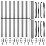 vidaXL stĺpy na plot Sada 52 Sivá Betón, Kov 3,2 x 3,2 x 90 cm Trvácne – Obrázok 3