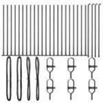 vidaXL Plotové stĺpy Sada 26 Sivé Betón, Kov 3.2 x 3.2 x 110 cm – Obrázok 3