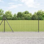 vidaXL Stĺp na plot. 52 pcs Sivá 3,2 x 3,2 x 110 cm